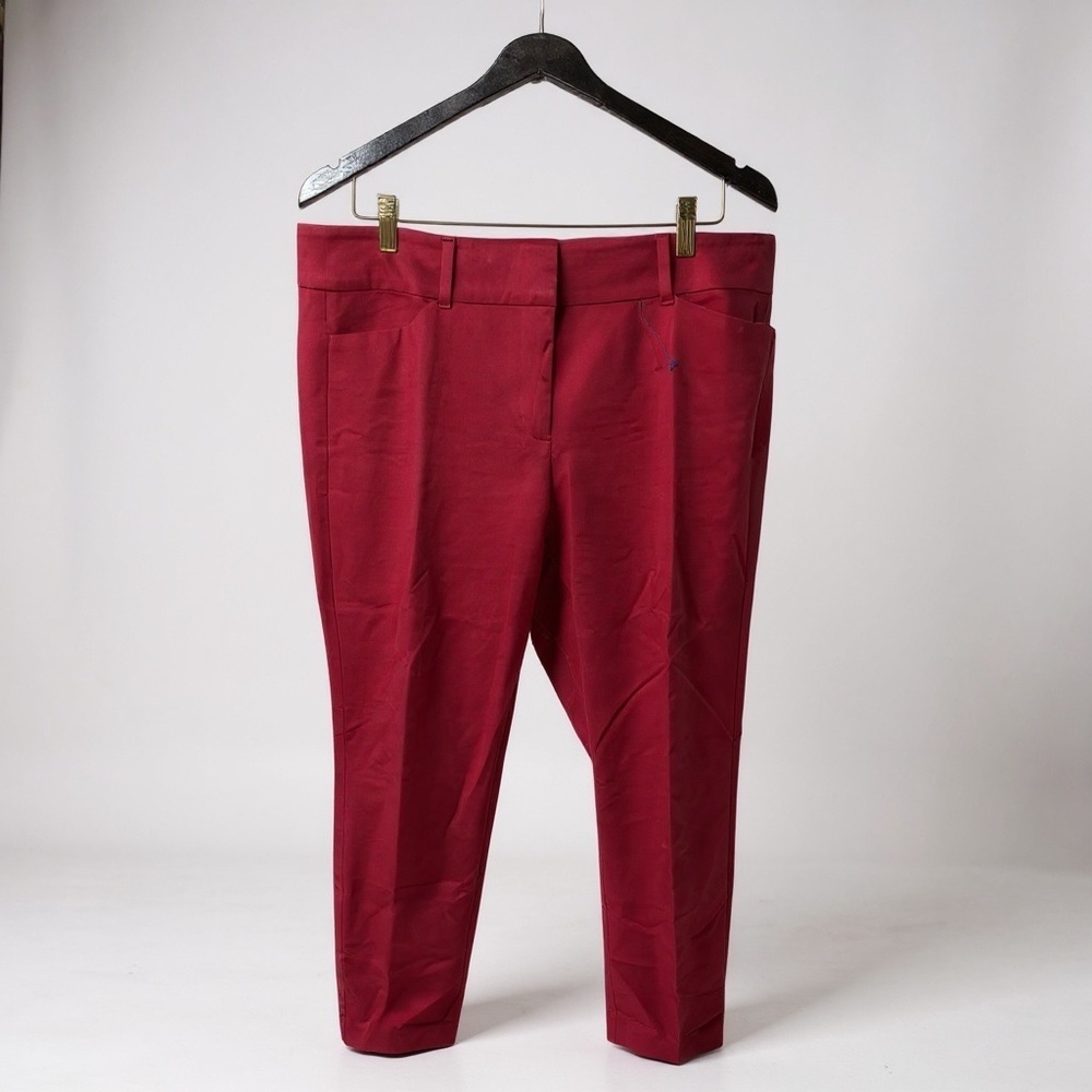 LOFT Sutton Skinny Ankle Pants Women’s 12 Pink Stretch